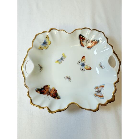 Vtg Limoges Small Butterfly Candy Dish - Picture 1 of 8